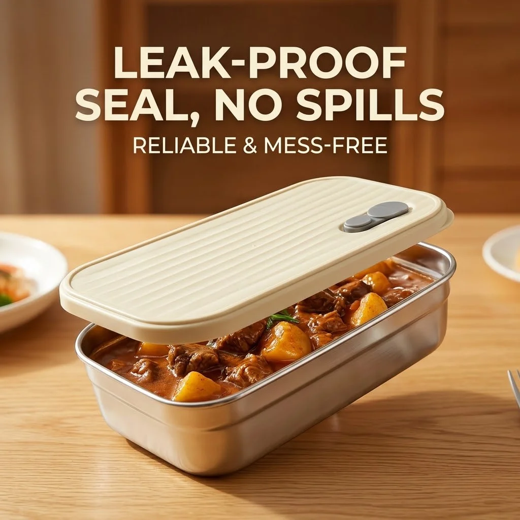 304 Stainless Steel Lunch Box  - Food Storage Oven Safe ulasan dan harga