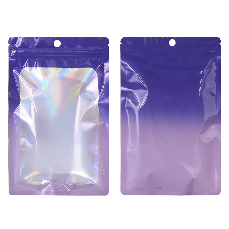 Holographic Color Square Zippe - Food Storage Bag ulasan dan harga