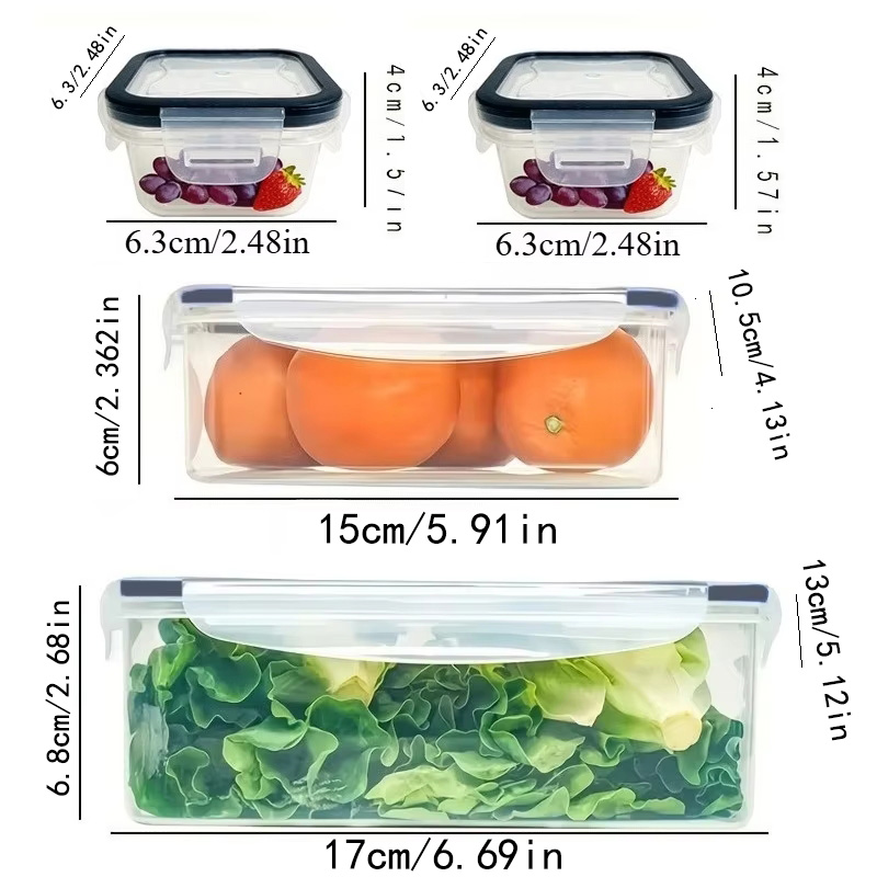 8Pcs Set Includes 4 Containers - Food Storage With Dividers ulasan dan harga