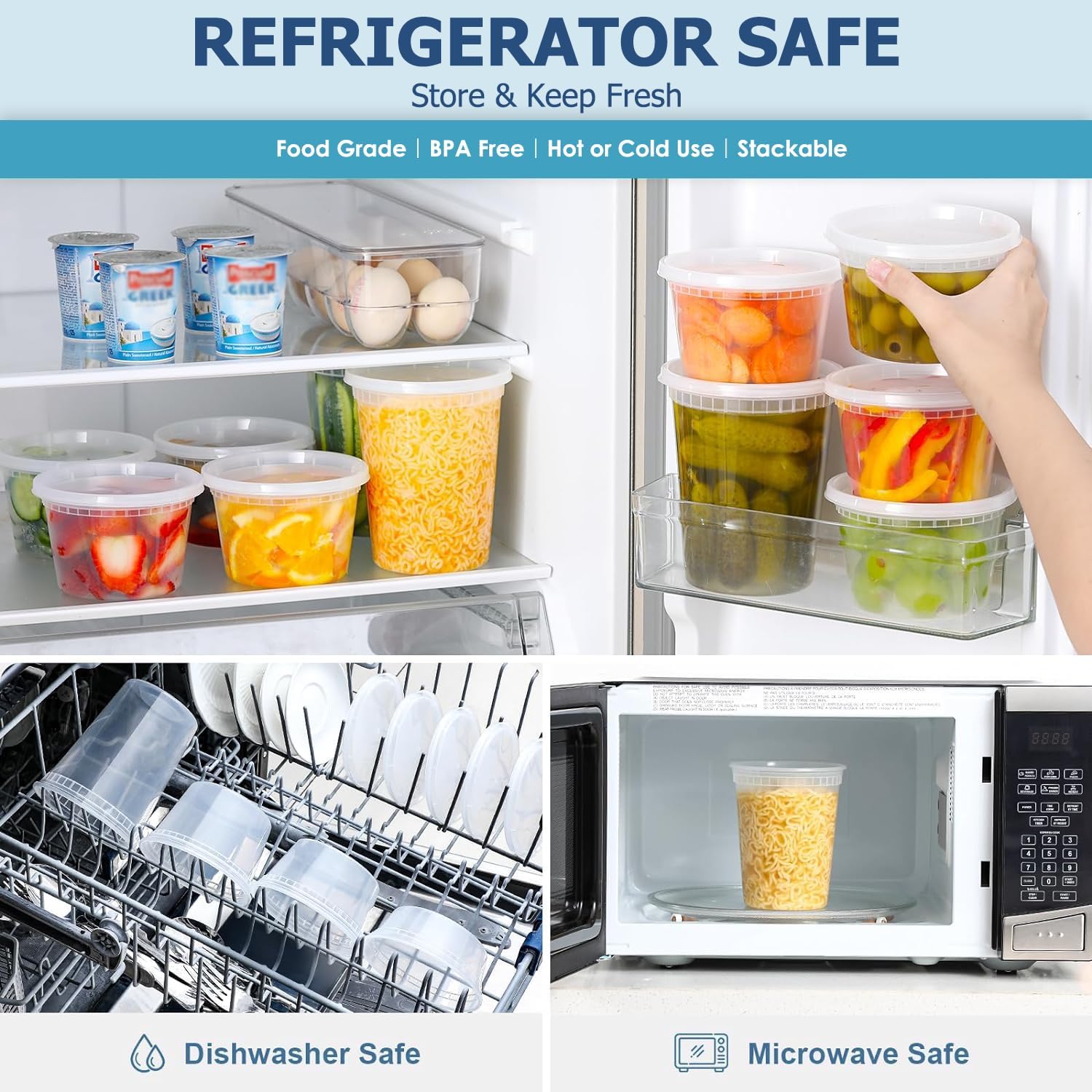 24pcs Deli Food Storage Contai - Food Storage Meals ulasan dan harga